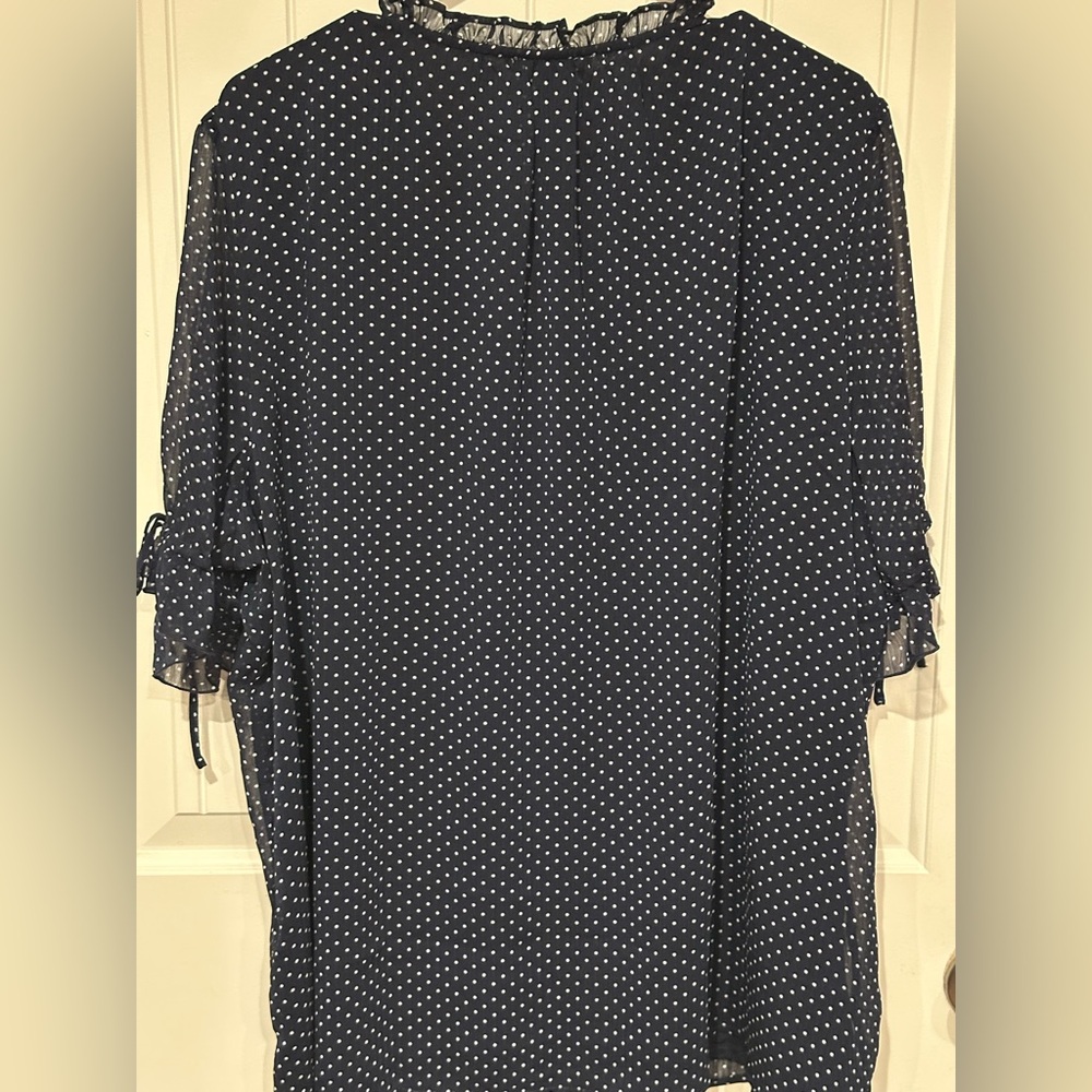Tamara H Navy and White Dotted Blouse - Picture 6 of 6